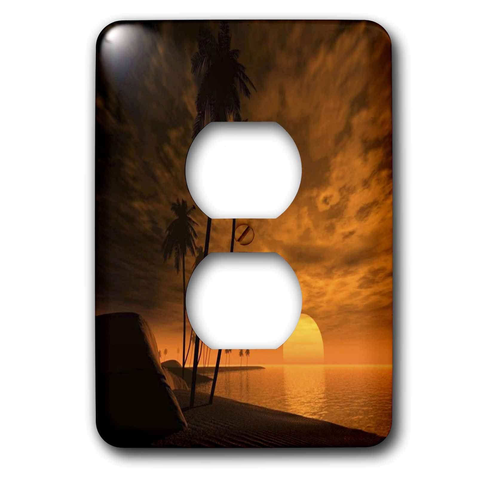 Nite Orange Tropical plaque pour 2 prises crée une ambiance de nuit de lune