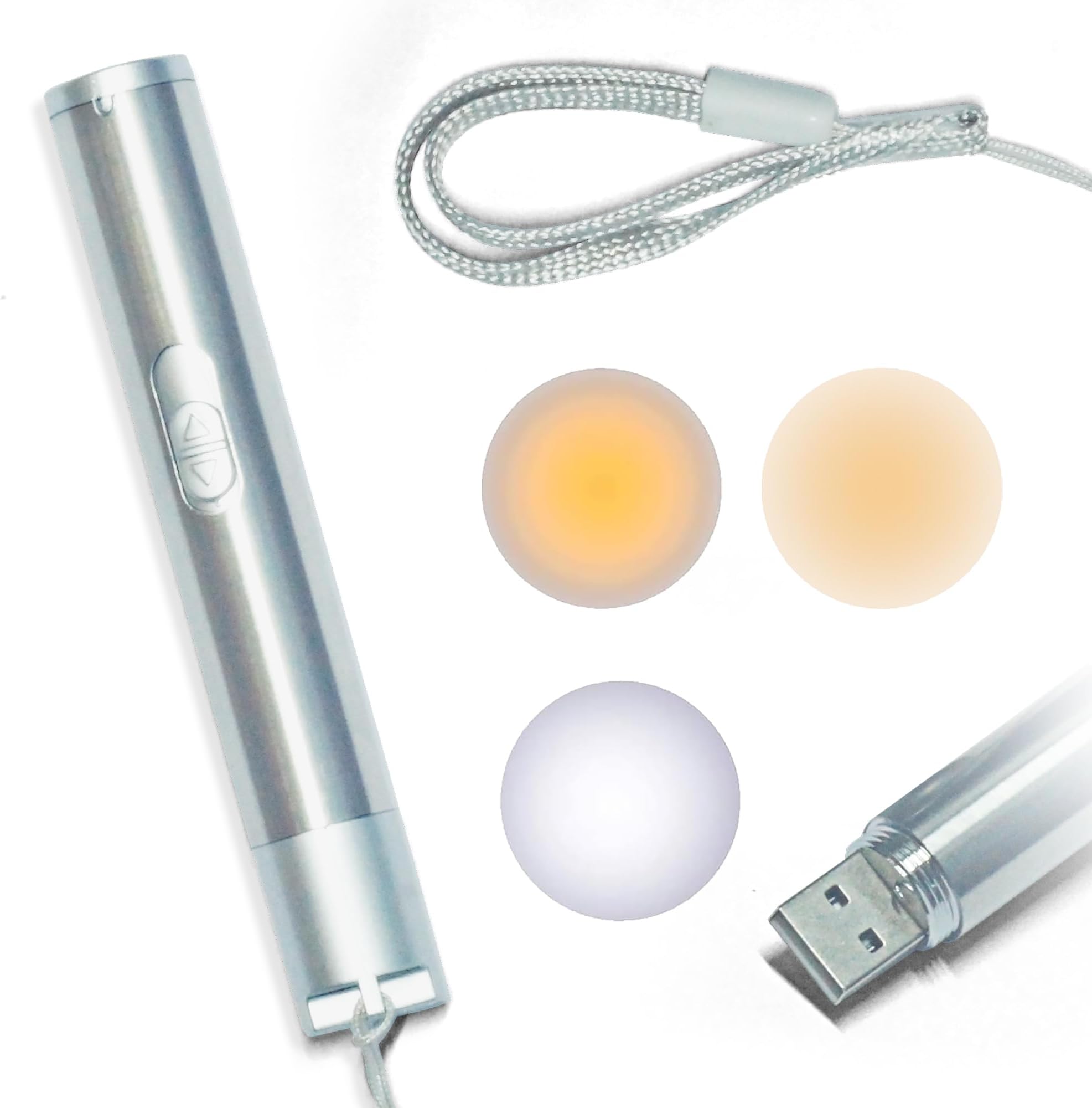 AVIS USB Pen Torch for Doctors, Nurses with Dual Light Yellow White Light Beam Torch for Checking Oral, Pupil, Eyes, Ears, Nasal Cavity | Rechargeable Pocket Pen Torch
