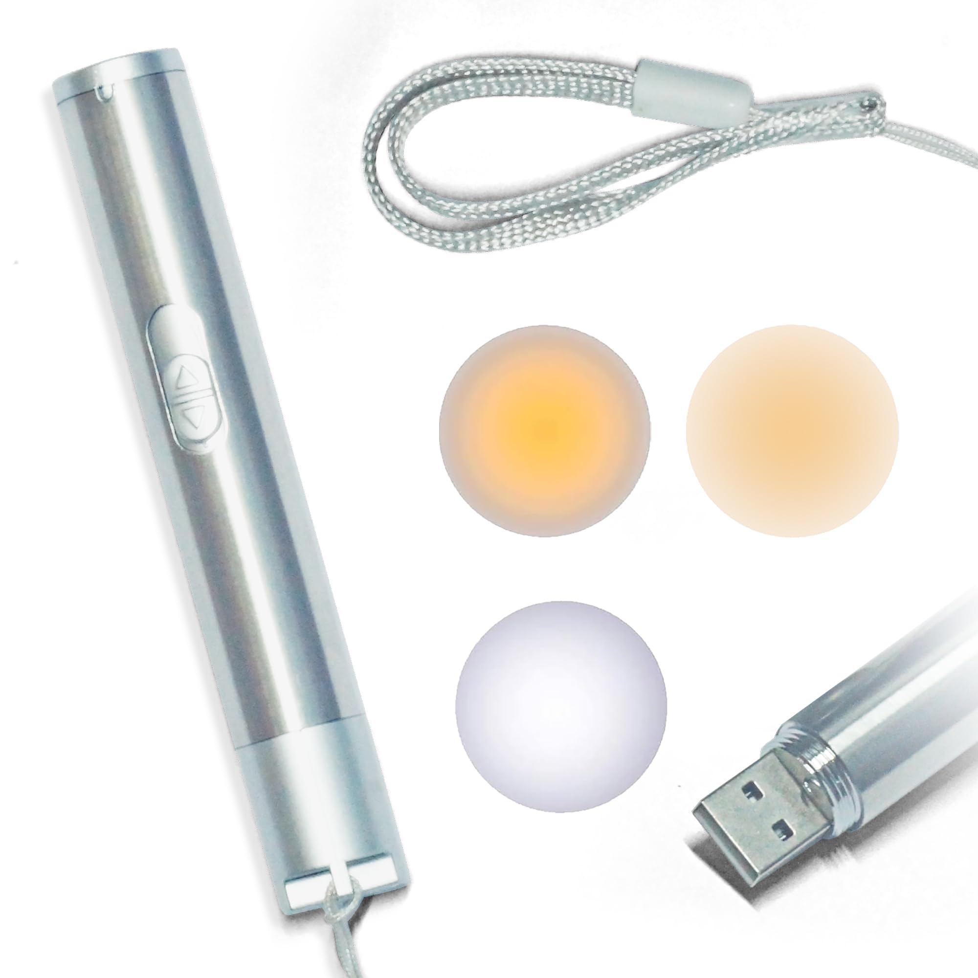 AVIS USB Pen Torch for Doctors, Nurses with Dual Light Yellow White Light Beam Torch for Checking Oral, Pupil, Eyes, Ears, Nasal Cavity | Rechargeable Pocket Pen Torch