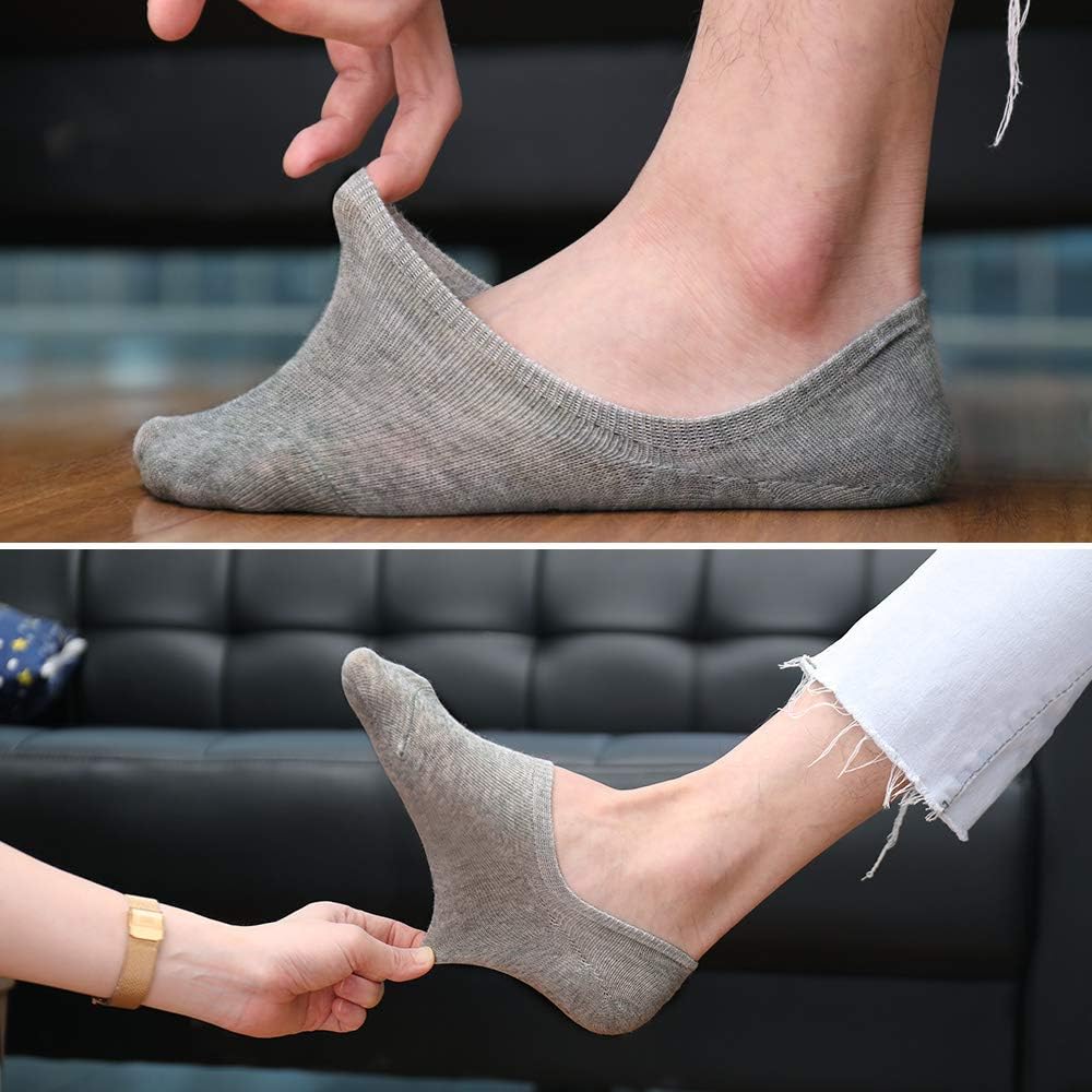 YOUCHAN Calzini Donna Uomo Fantasmini Calze 10 Paia Invisibili Sportive Antiscivolo Cotone con Taglio Basso