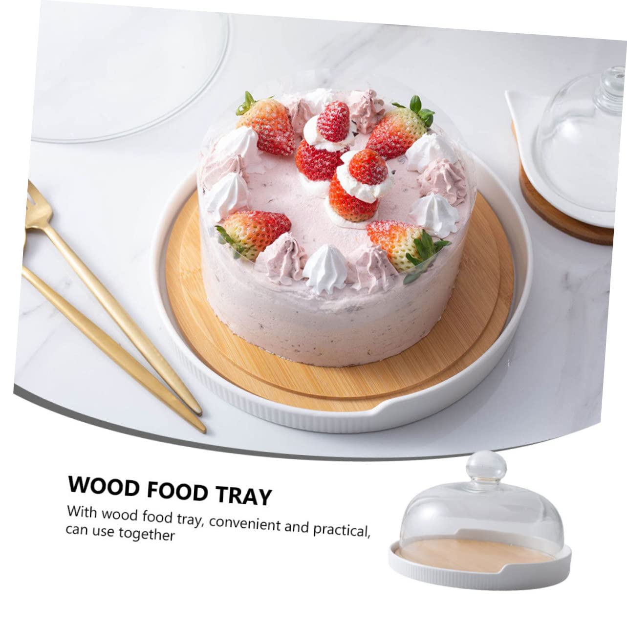 Alipis Elegante Vassoio Per Torte in Con Vassoio in Legno Ideale Per La Cottura E Per Uso Decorativo