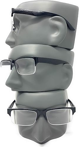 Miniatura 5 de The Boston - Gafas de lectura de media llanta, unisex semirinuto con marco TR-90