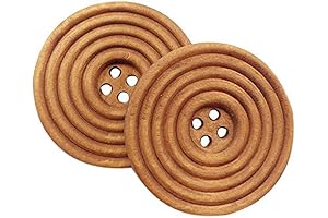 30-Pack 1.5 Inch Natural Wood Buttons