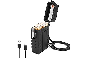 SOMGEM E-Cigarette Case with USB Rechargeable Electric Lighter