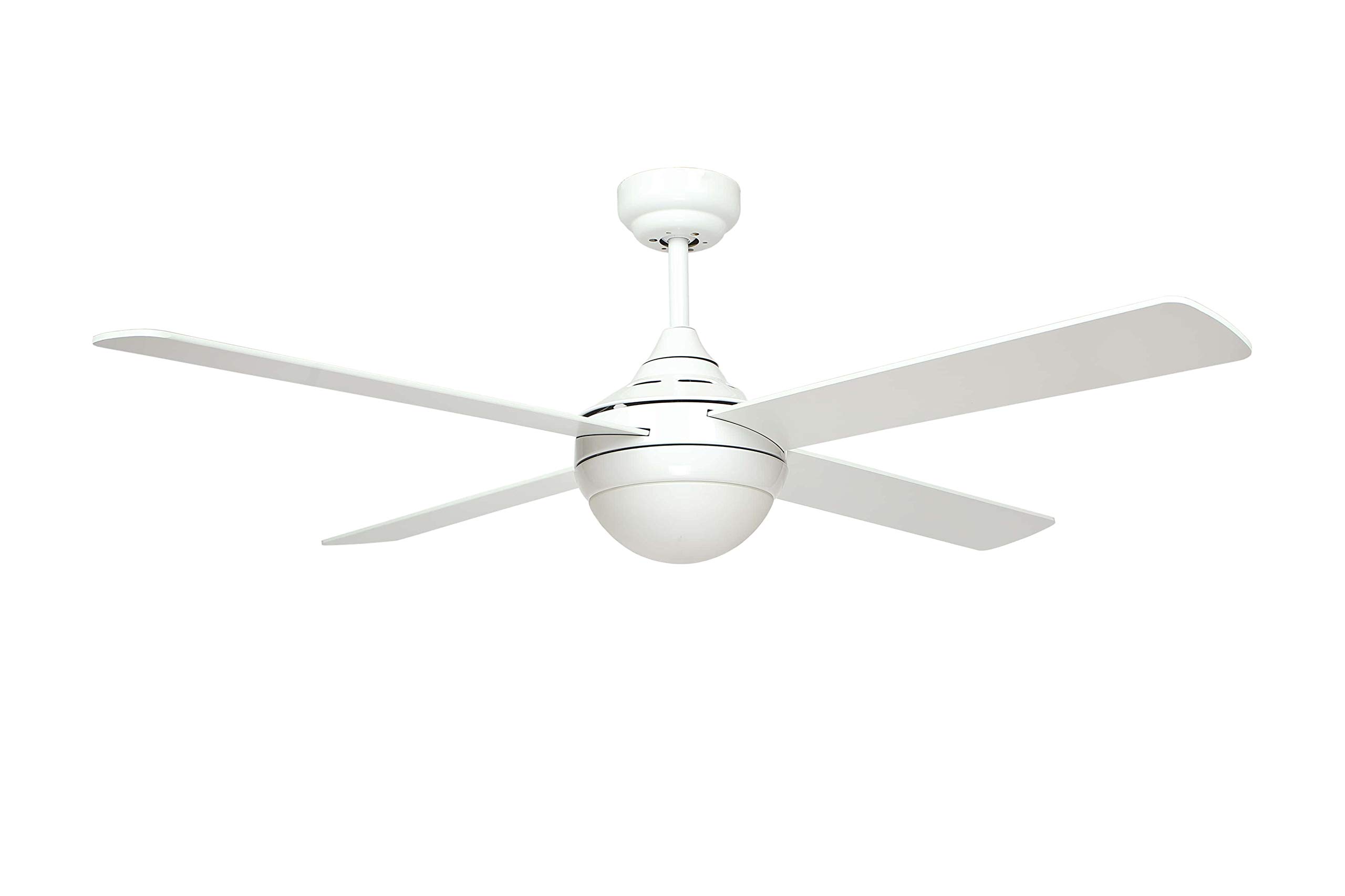 Ventilateur de plafond silencieux Sulion Ballo télécommandé à pales réversibles blanc et pin