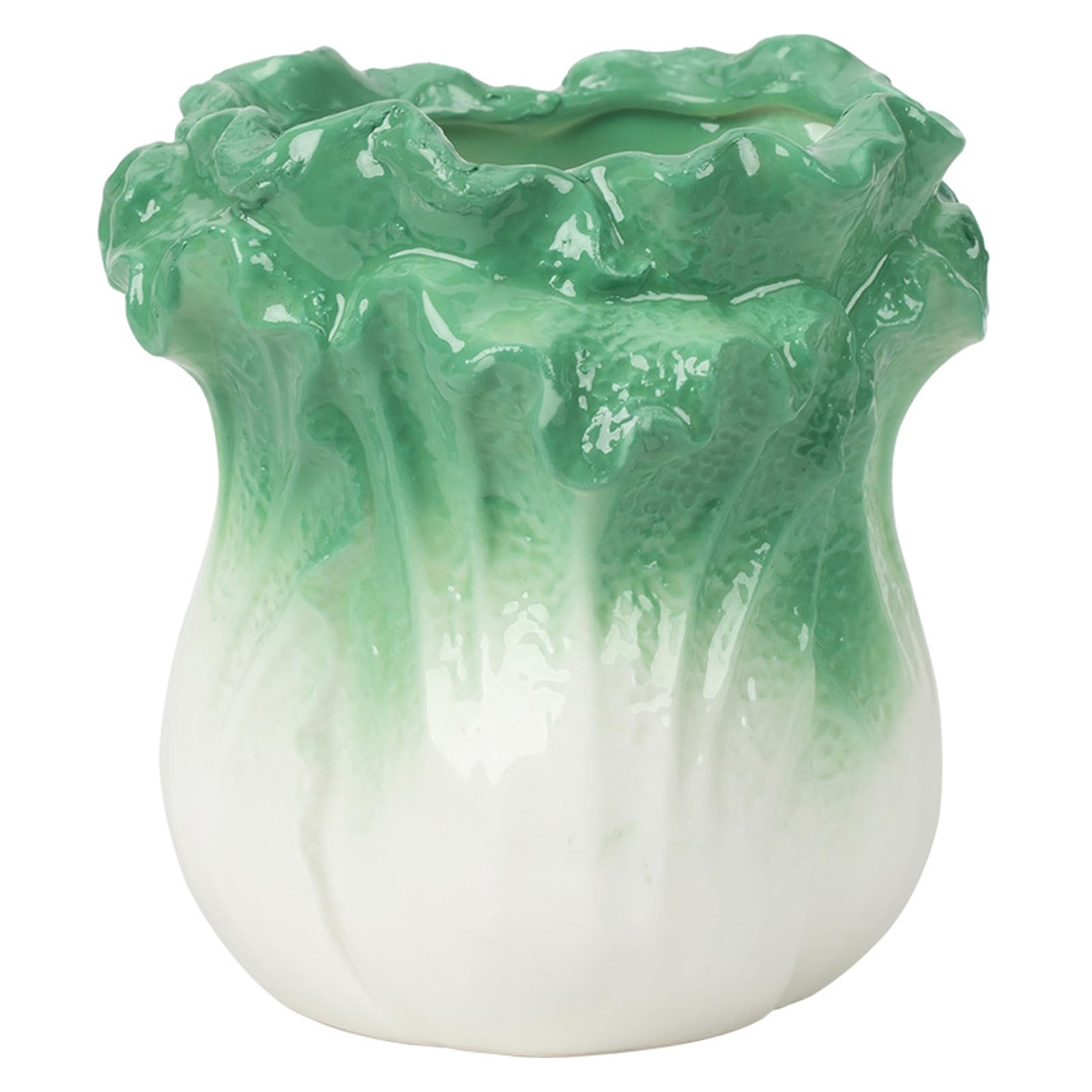 HDOYTXXM Ceramic Cabbage Pen Holder Porcelain Pencil Cup Creative Desk Ornament Stationery Container for Study Room Decoration Ceramic Cabbage Pen Holder