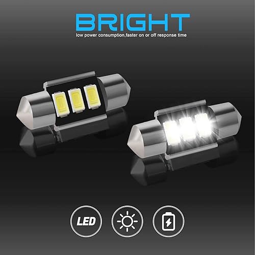 Miniatura 4 de HERCOO Kit de lente de cubierta de luz de cúpula de techo con interruptor de lámpara de cúpula interior de techo, bombilla LED compatible con Honda