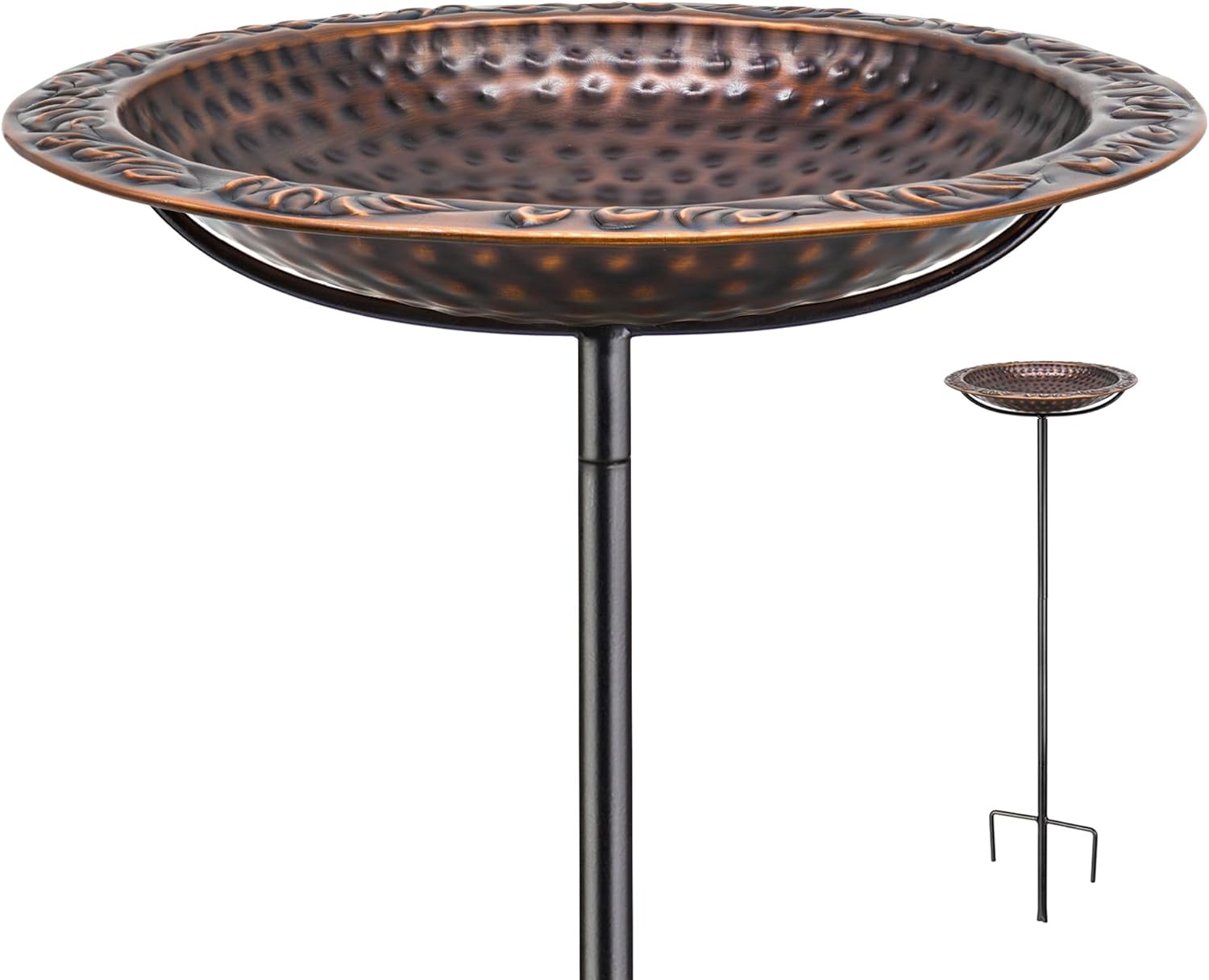 Good Directions Bronze Finish Bird Bath on Garden Pole 13"