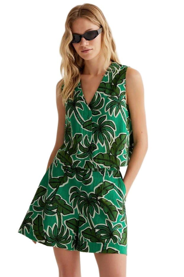 Chaleco sin mangas de mujer Compania Fantastica ropa casual punto estampado