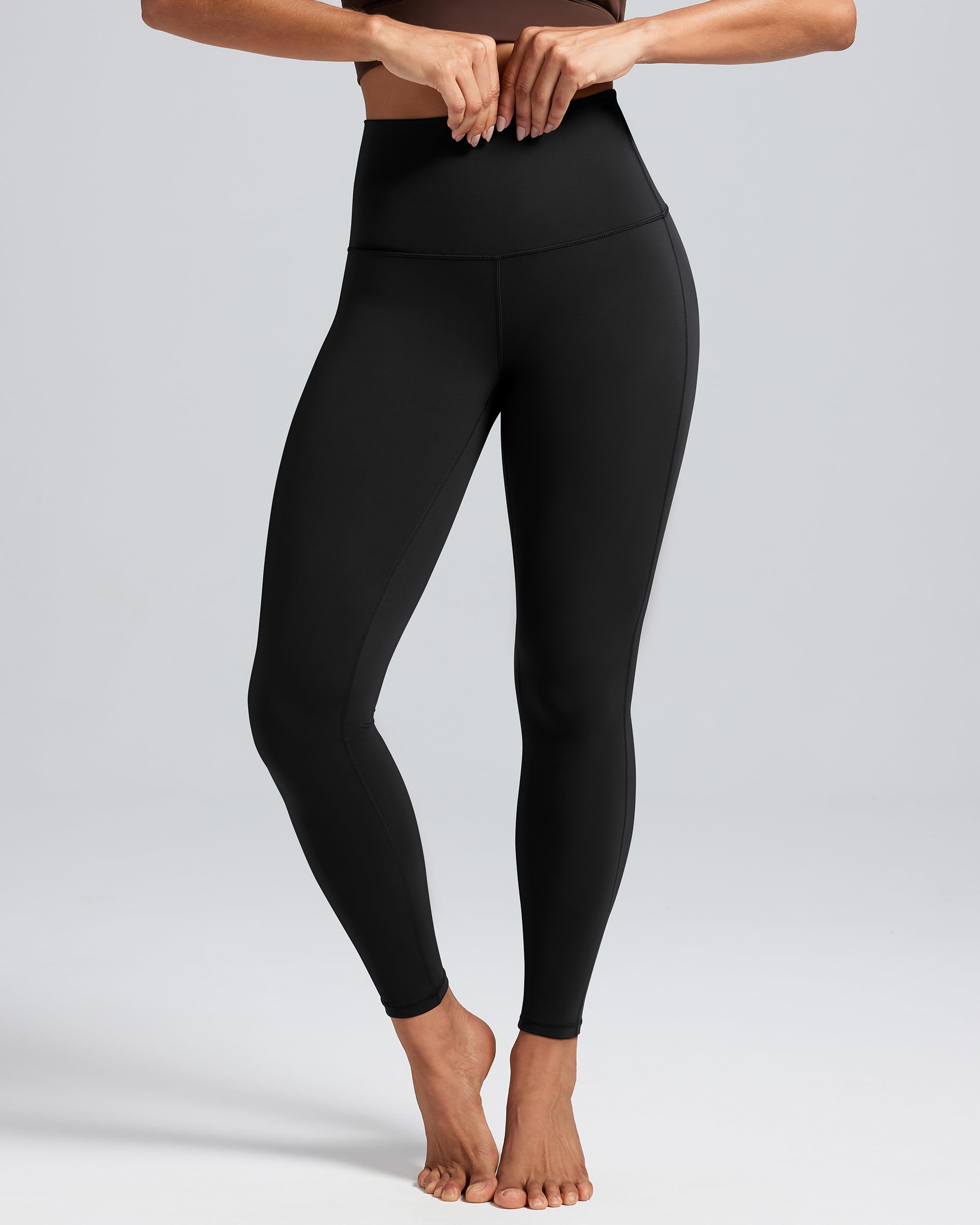 QUEENIEKE Damen Yoga Capris Power Flex Mittlere Taille Hosen Laufhose Training Laufende Leggings 55.9 cm