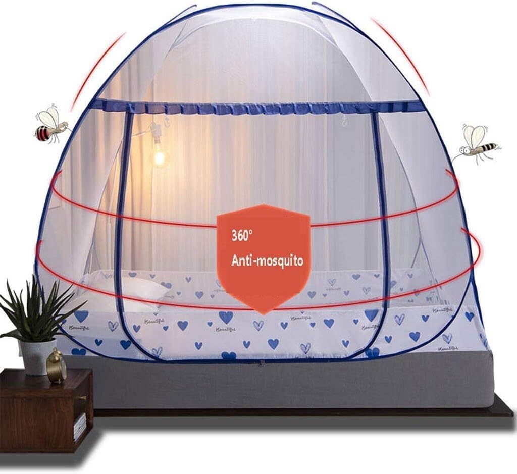 Mosquito Net Foldable Easy to Setup with Bottom Anti Mosquito Bites for Bed Camping Travel Home Outdoo(C,120 * 195 * 137cm)