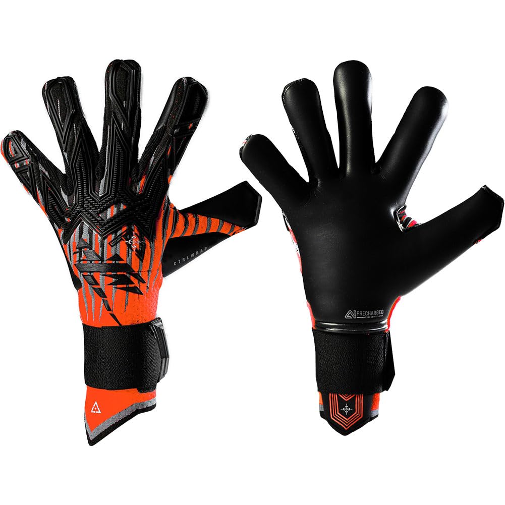 Kaliaaer RE:GEN Attack Reverse Sekure Cut Junior Goalkeeper Gloves Size 5 Orange