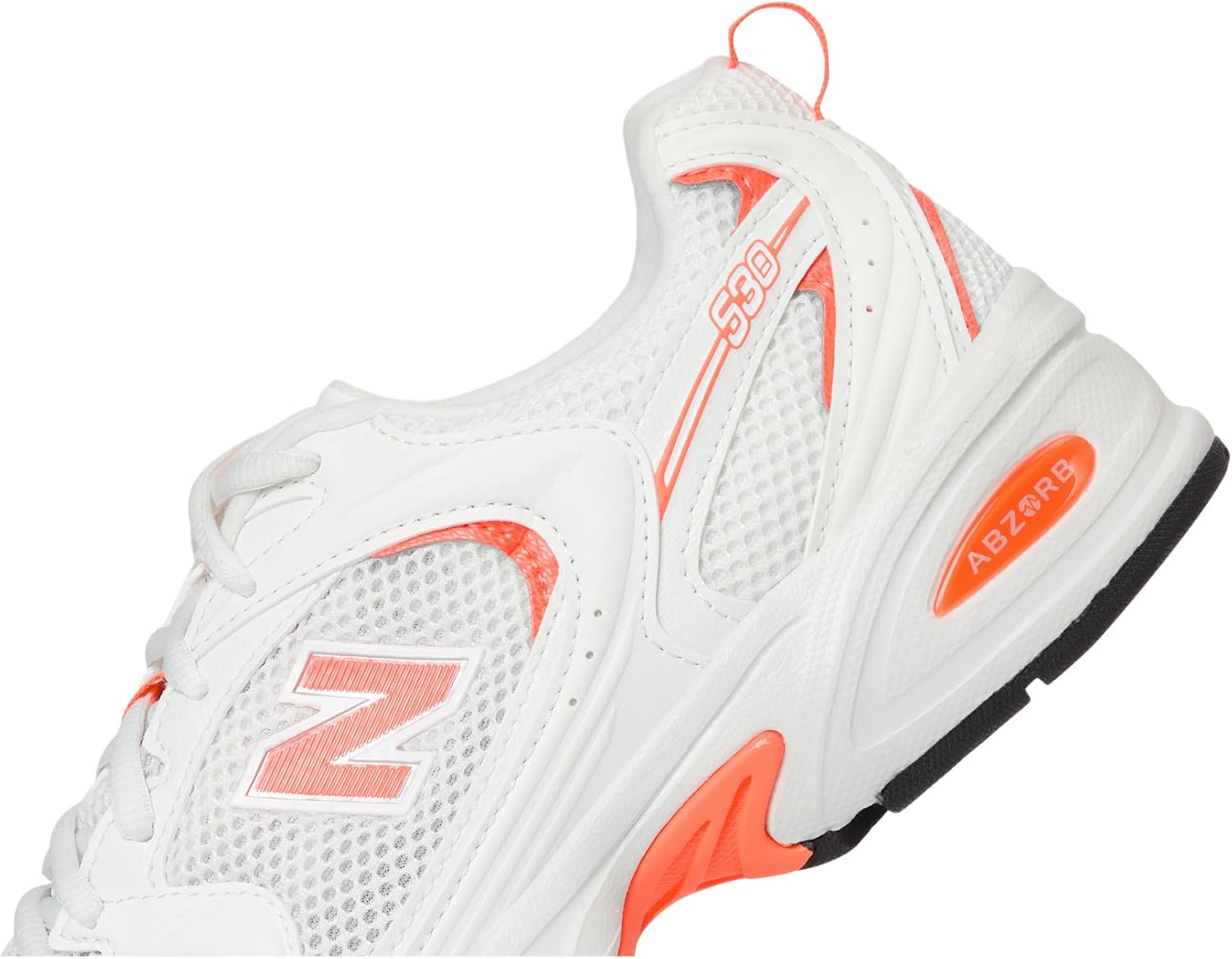 New Balance Unisex 530 White/Orange Men 9.5,Women 11 Medium - Image 10