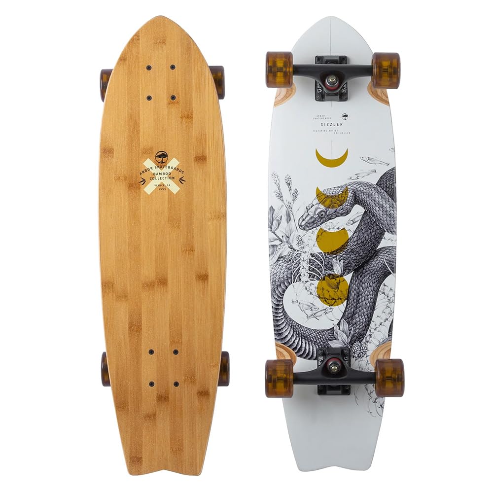 Arborskateboard cruiser - Sizzler Bamboo 30.5" - Artist Zoe Keller