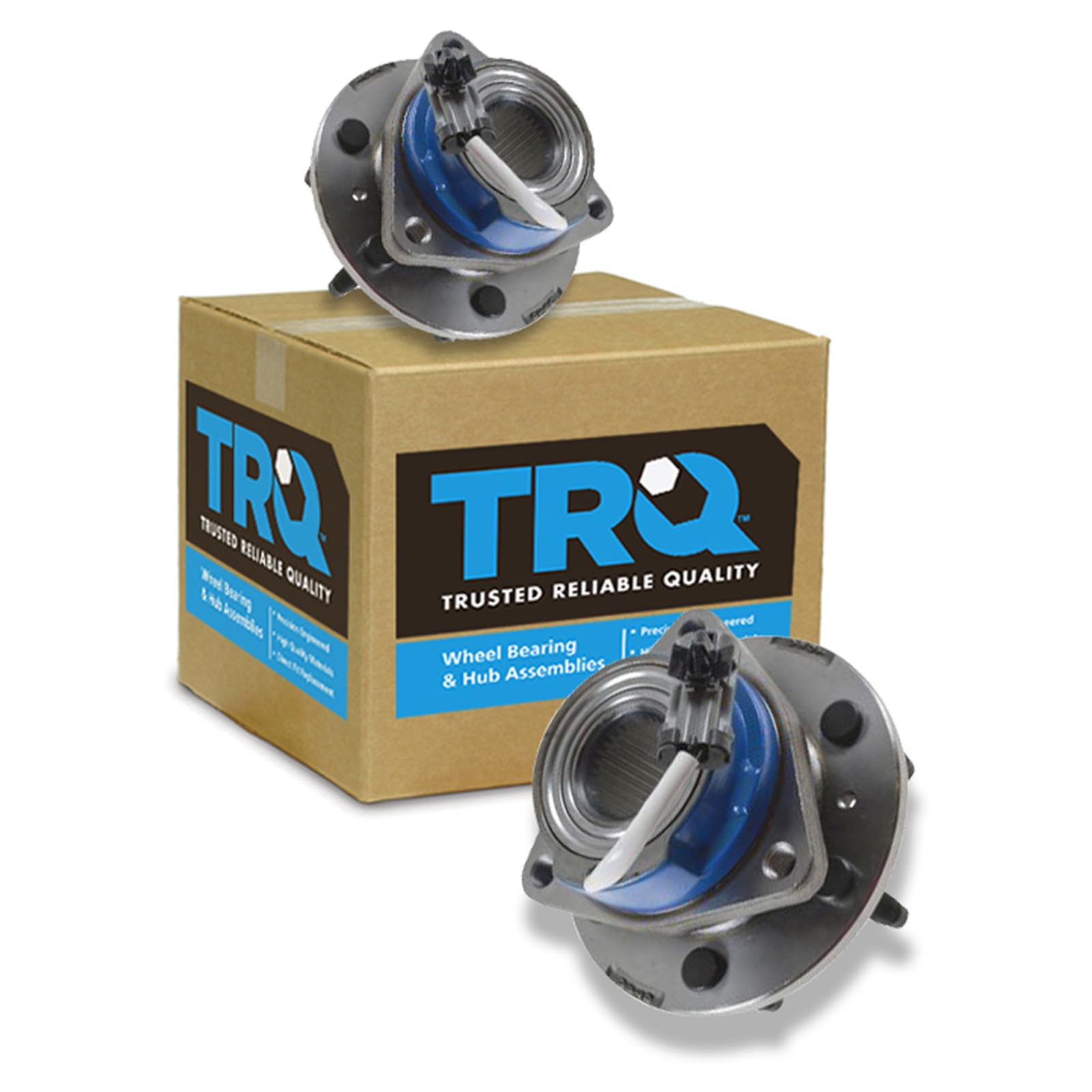 TRQ 2 Piece Front Wheel Bearing &amp; Hub Assembly Set