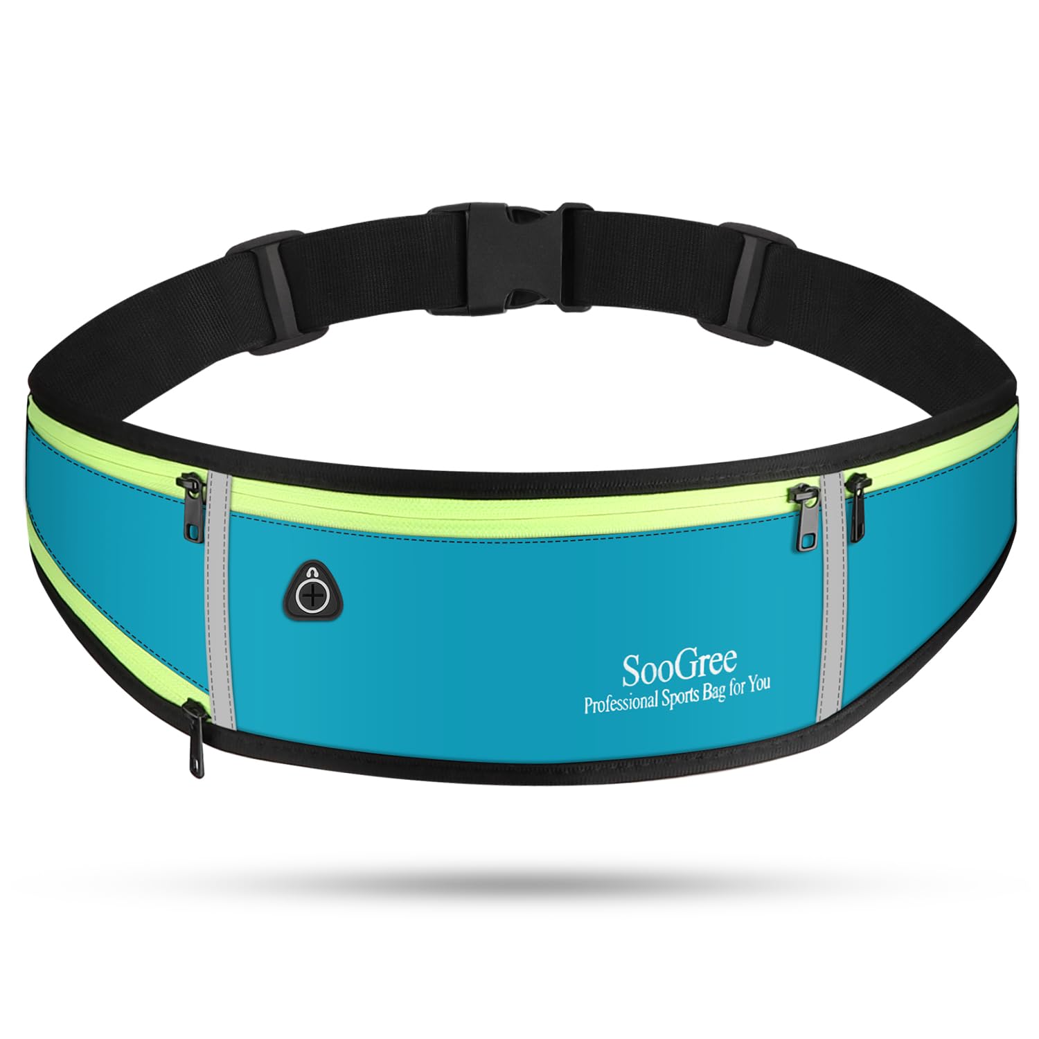 SooGree Men Women Running Belts,Slim Sport Belts,Waterproof Running Fanny Pack,Waterproof Running Waist Packs with Reflective Strip,Runner Belt for
