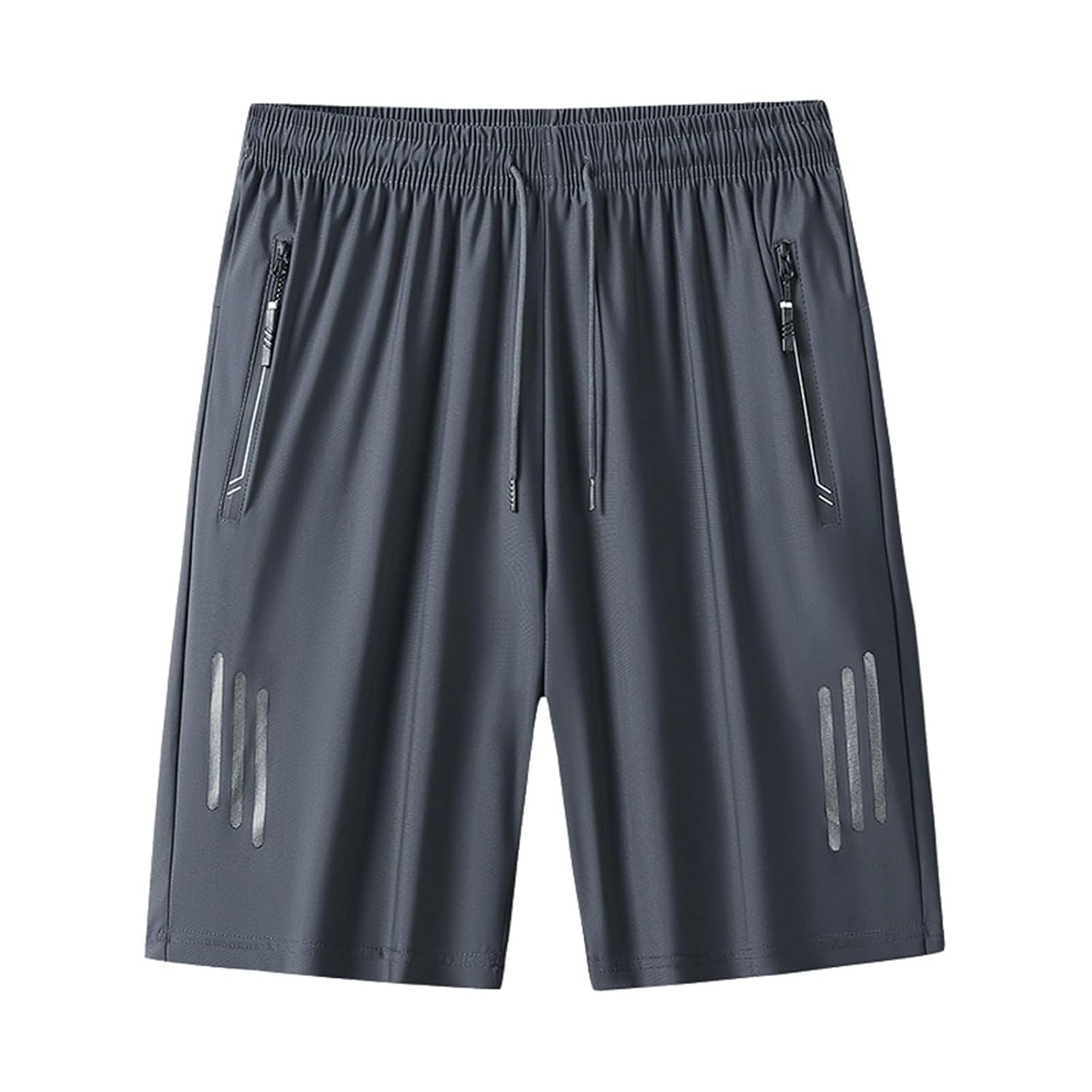 Mens Athletic Gym Shorts with Zipper Pockets Ice Silk Quick Dry Activewear Workout Running Short for Men 2026