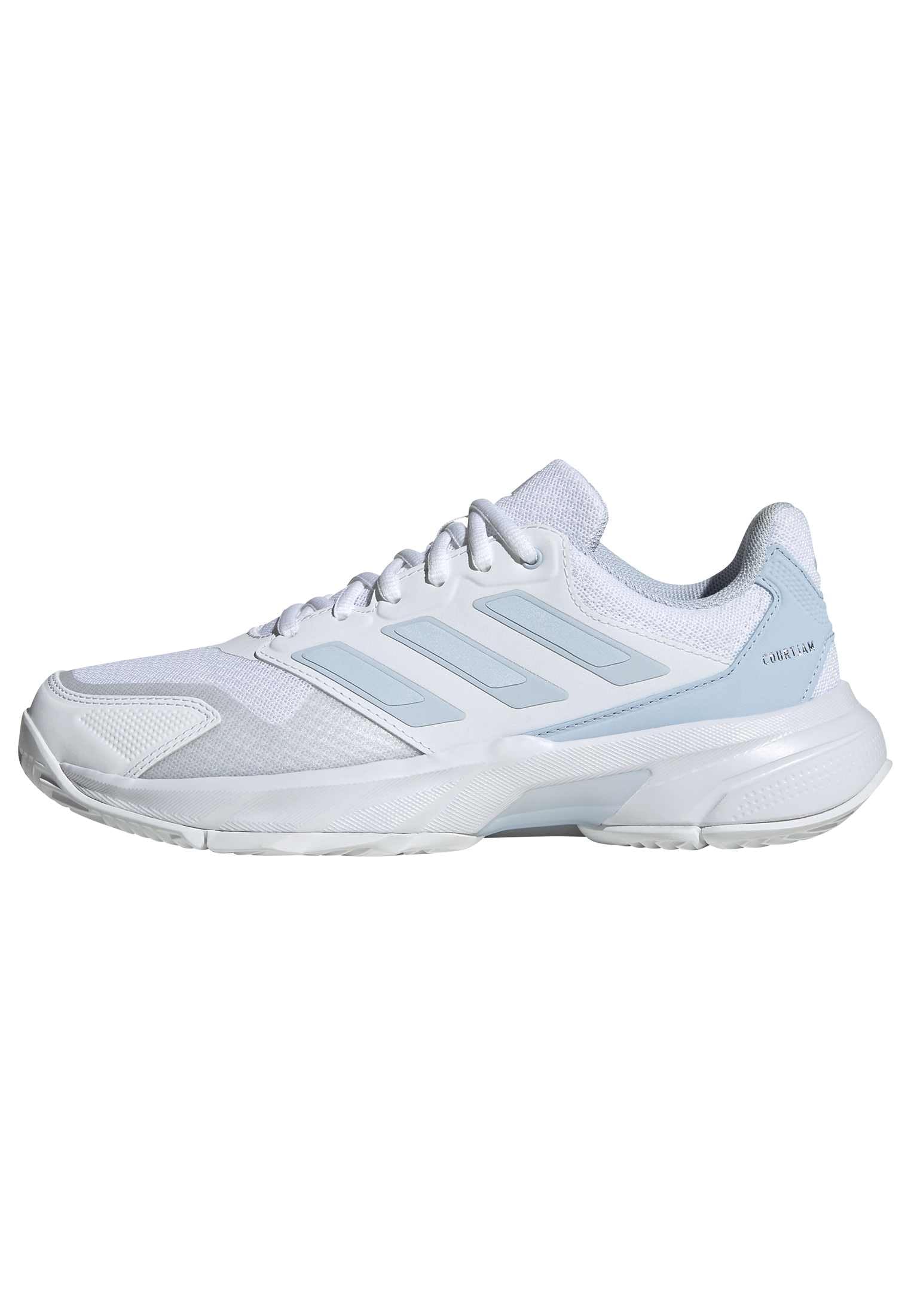 adidas Women's Courtjam Control 3 Tennis Shoes, FTWR White/Crystal White/Silver met., 7.5 UK