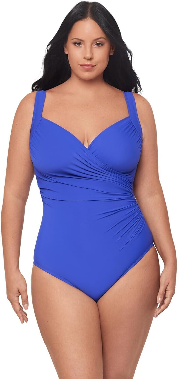 Miraclesuit Women's Swimwear DDD-Cup Sanibel Tummy Control Underwire Bra One Piece Swimsuit
