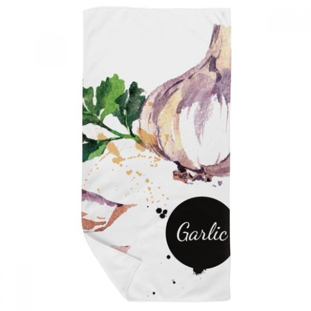 Serviette de bain 35x70cm anti-irritation douce aquarelle ail