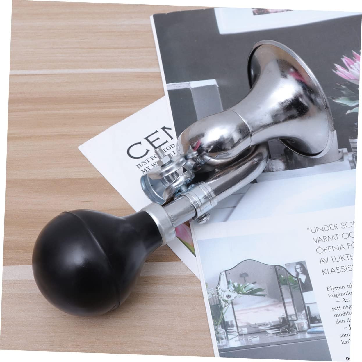 Loud Bike Horn for Cycling, Aluminum Alloy Handlebar Alarm, Silver