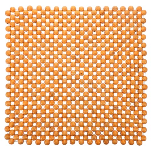 Cojín con cuentas de madera transpirable que aporta elegancia y ventilación al asiento
