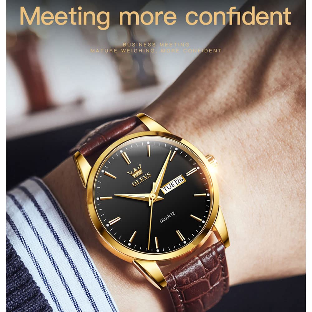 Raitown Orologio da Uomo Cinturino in Pelle Ultraleggero Impermeabile Luminoso Classic Orologi al Quarzo Disponibile Nero Blu Bianco