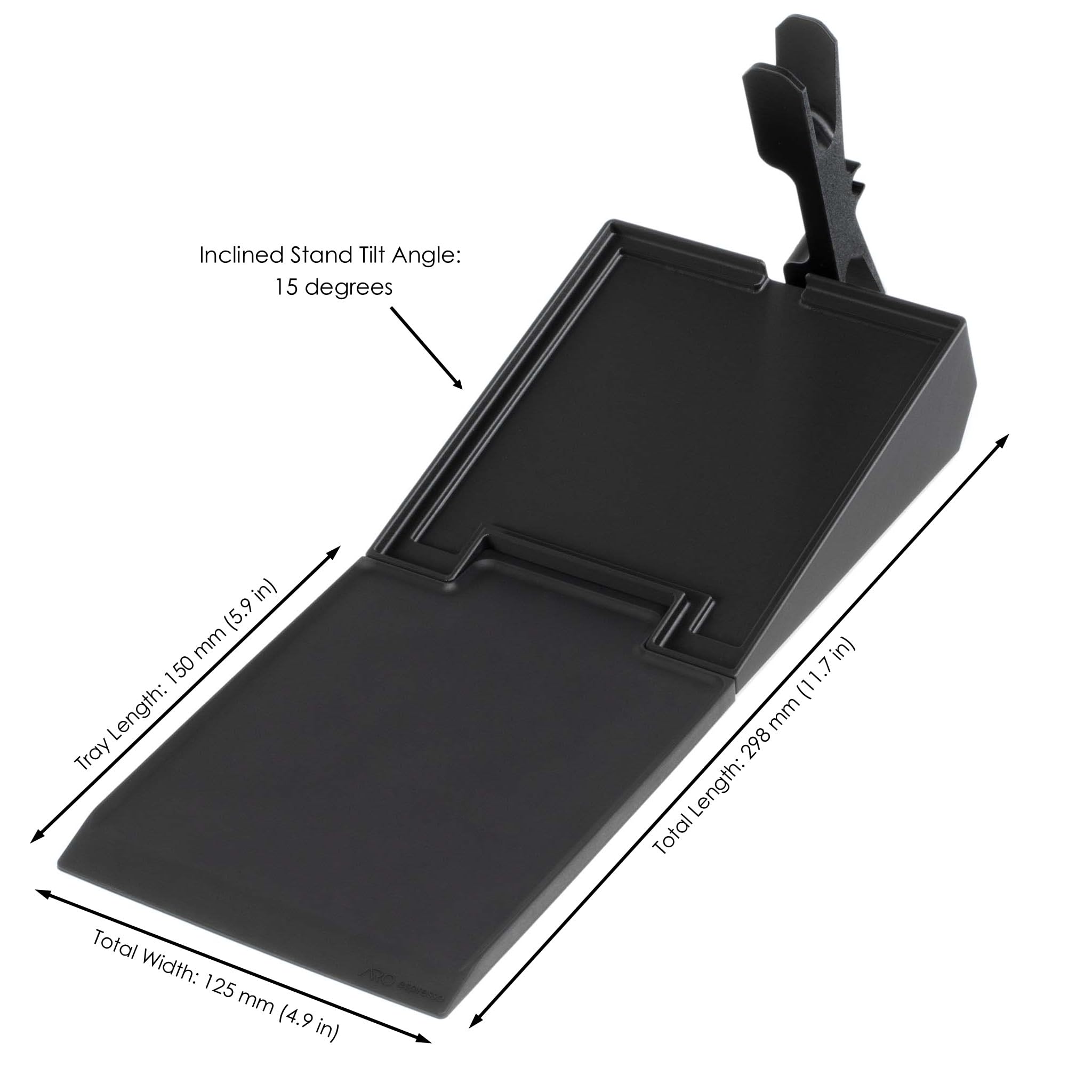 ARO Espresso® Supporto inclinato per Eureka Mignon con vassoio di raccolta in silicone | Kit dosatore singolo a bassa ritenzione