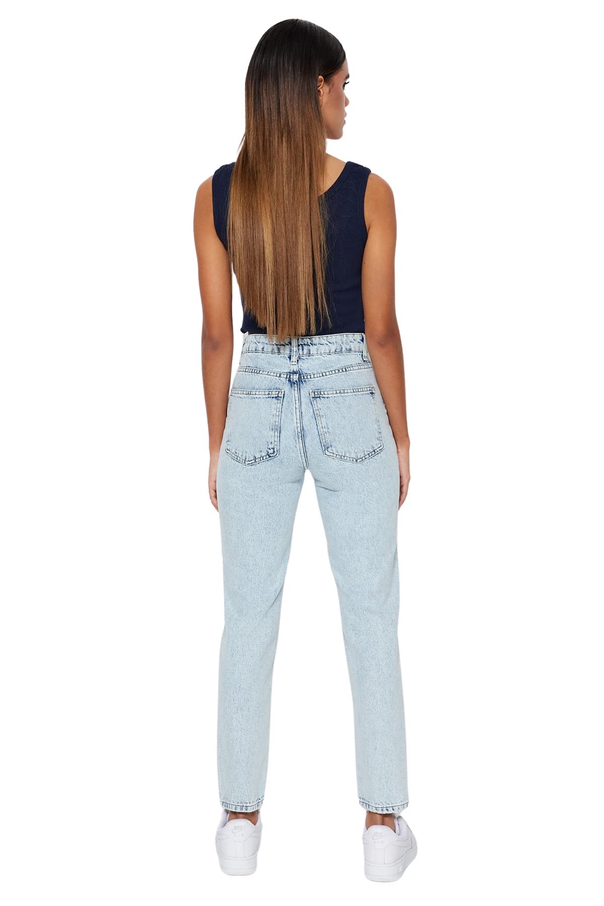 Trendyol Trendyol Damen Gerade Mama Hohe Taille Jeans - Jeans - Moderne - Femme