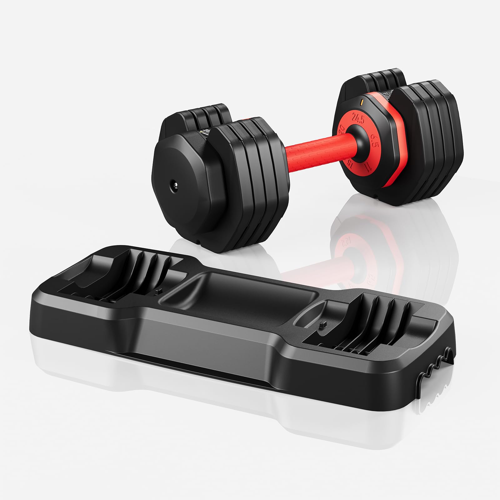 Dripex Hanteln Set, 11kg/24,5kg/41kg Verstellbar Kurzhanteln aus Stahl mit Anti-Rutsch Griff 2-41kg mit 10 Gewichtsstufen, Einstellbaren Hantelscheiben und Ablageschale, Schnellen Wechsel für Zuhause