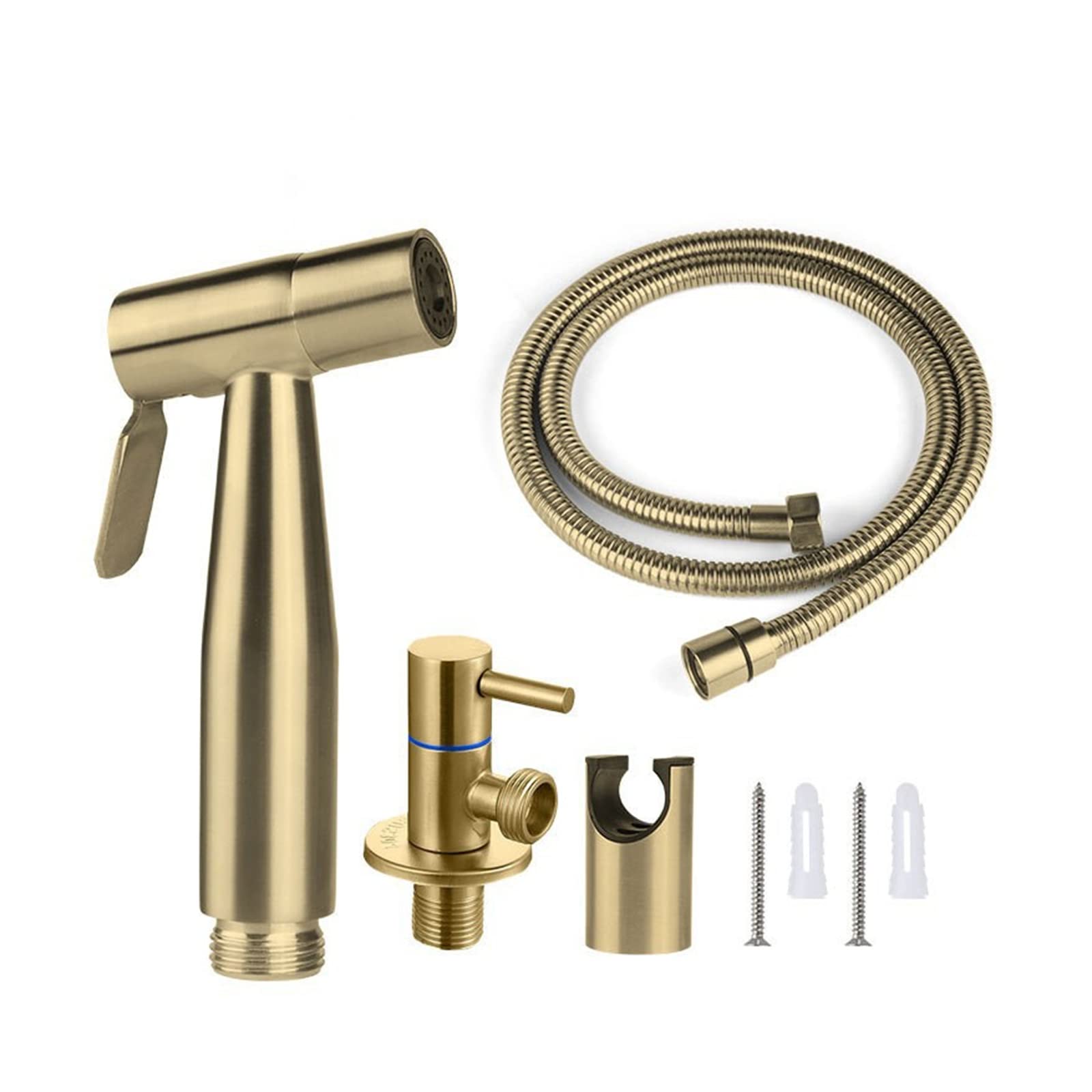 Kit Douchette WC, Haute Pression Bidet Toilette Acier Inoxydable Douchette Toilette WC Multifonctionnel Pulvérisateurs de Bidet à Main Mural Kit Hygiene WC pour Hygiène Personnelle