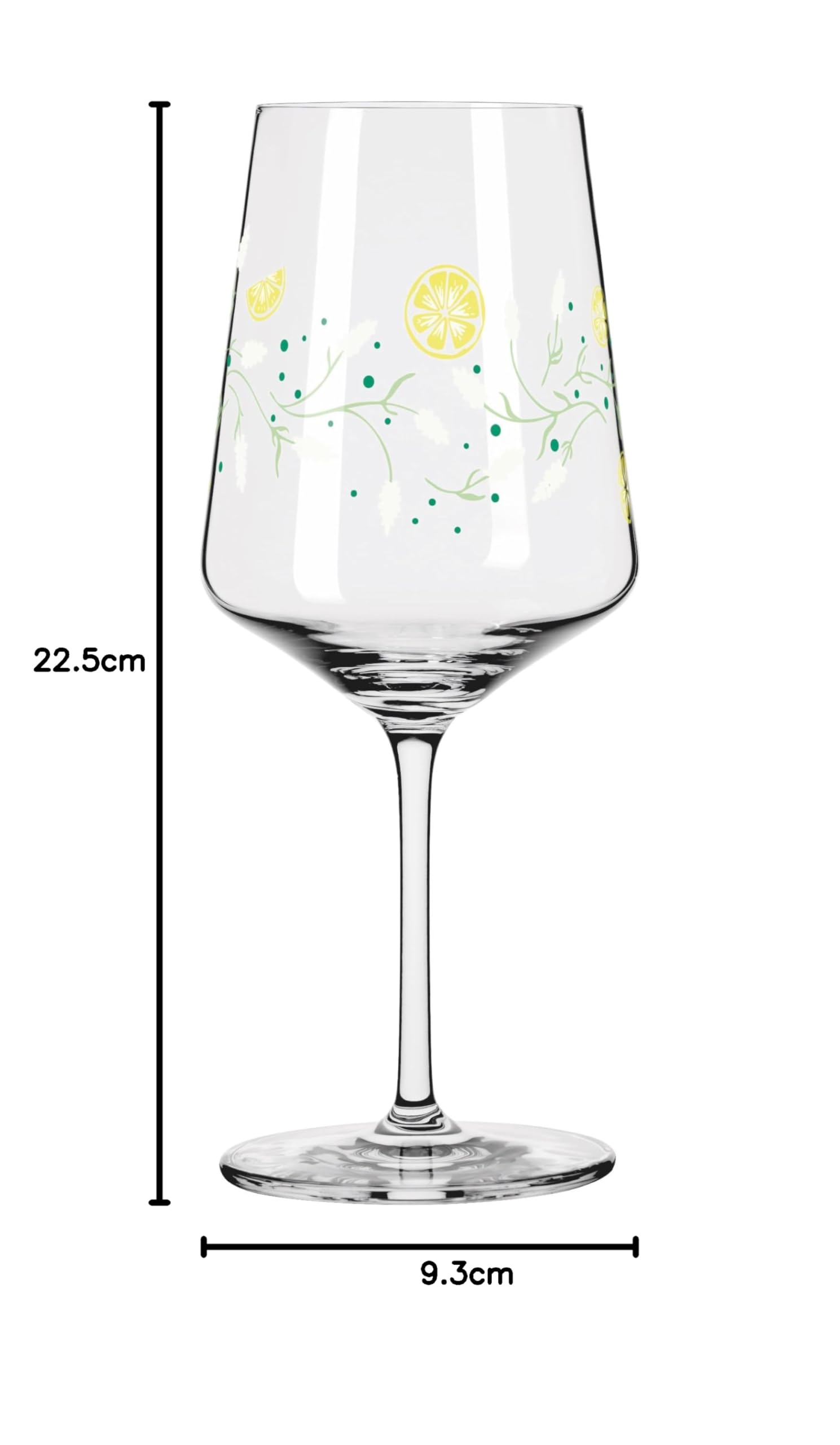 RITZENHOFF 6041004 - Set di bicchieri da aperitivo da 500 ml, serie Sommerau, per spruzzatura o Schorle, motivo limone, made in Germany, verde, giallo, viola