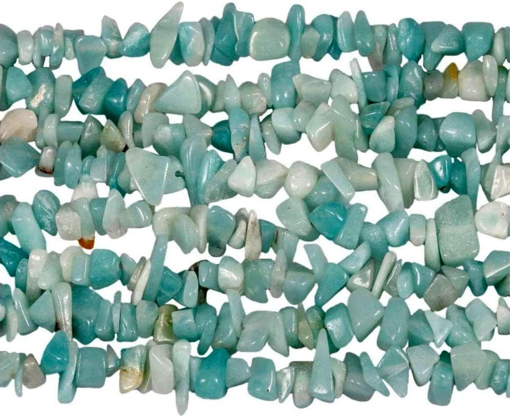 Genuine Amazonite Chip Beads 5-8mm Irregular Shaped Tumbled Stone Chips for Jewelry Making 1 Strand 32" - Image 2