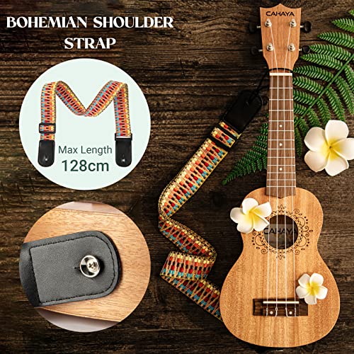 CAHAYA ukulélé soprano Kit 21 pouces pouces bois d’acajou avec étui de transport et sangle réglable adapté aux débutants… - Les Beatles, Paul McCartney, John Lennon, RIngo Starr, George Harrison CAHAYA ukulélé soprano Kit 21 pouces pouces bois d'acajou avec étui de transport et sangle réglable adapté aux débutants… – Image 6