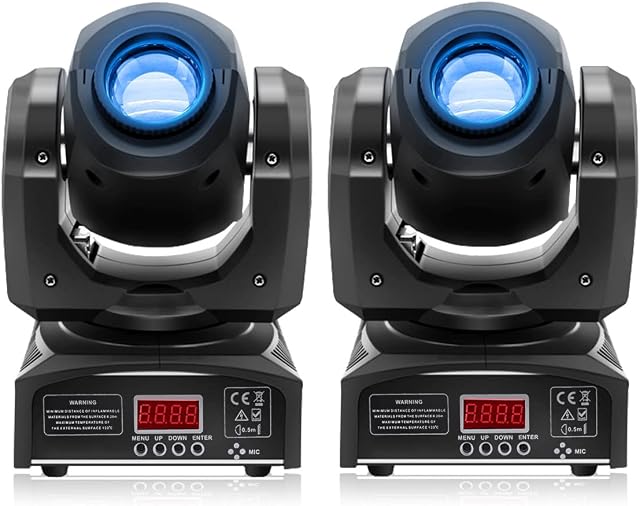 Moving Head Stage Light LED RGB Disco Light DMX 512 Moving Heads Wash Spot Beam Lights Lamp for Party Bar DJ Club Christmas Halloween Wedding Birthday - 2PCS