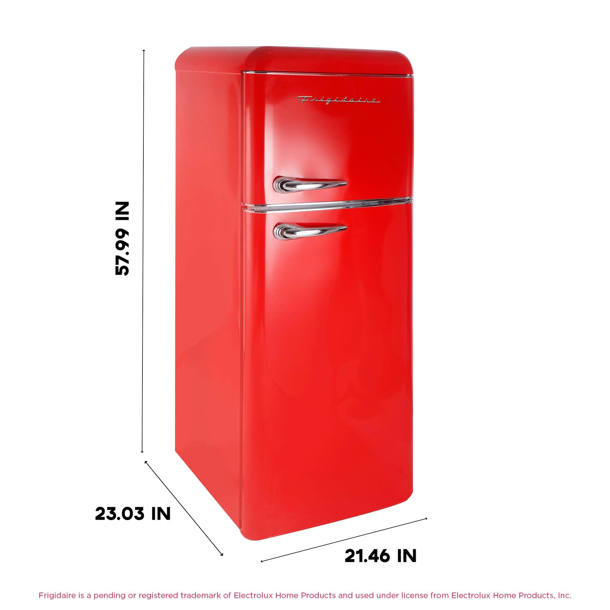 Frigidaire Efr756, 2 Door Apartment Size Retro Refrigerator With Top Freezer, Chrome Handles, 7.5 Cu Ft on Fridge.com - View 5