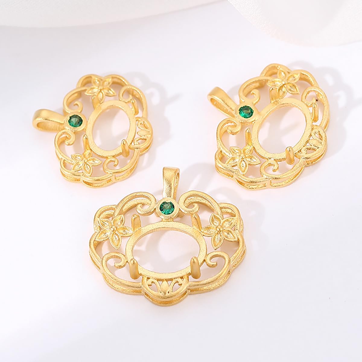 S925 Sterling Silver Oval Bezel Pendant Blanks 7X9/8X10/9X11mm Cabochon Settings Pendant Mounts for Women DIY Necklace Jewelry Making Charms