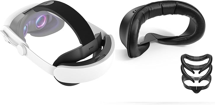 KIWI design K4 Boost Battery Head Strap and V4 Facial Interface 2 Face Pads Only for Quest 3S