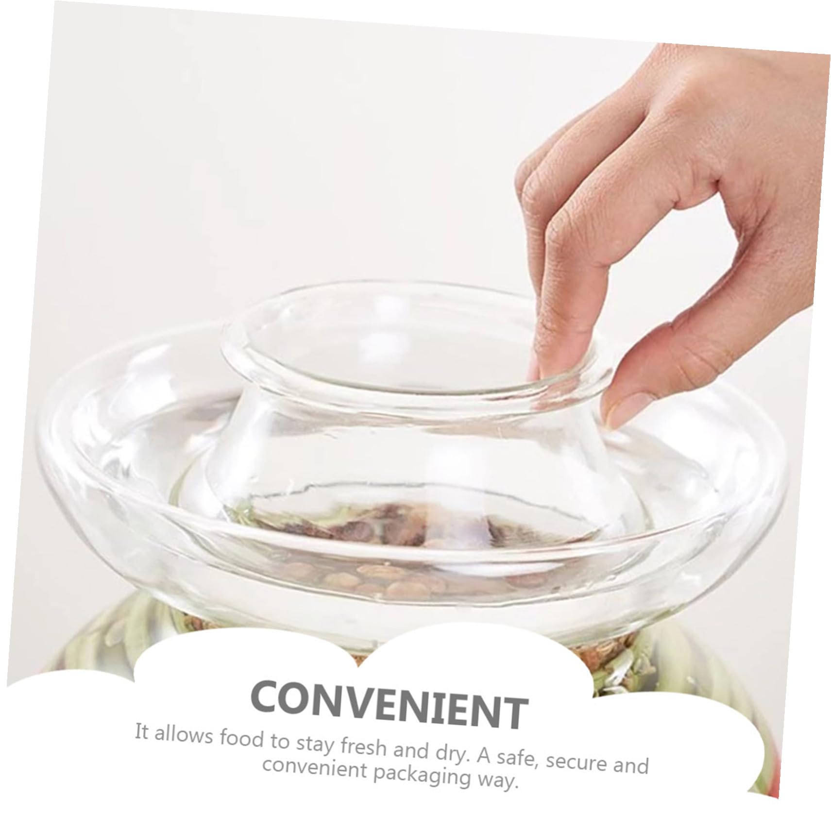 FRCOLOR Tarro de Cristal para Encurtidos de Cocina 5 Litros, Vidrio Borosilicato Resistente al Calor, Sellado Hermético para Conservar Alimentos Frescos y Secos, Adecuado para