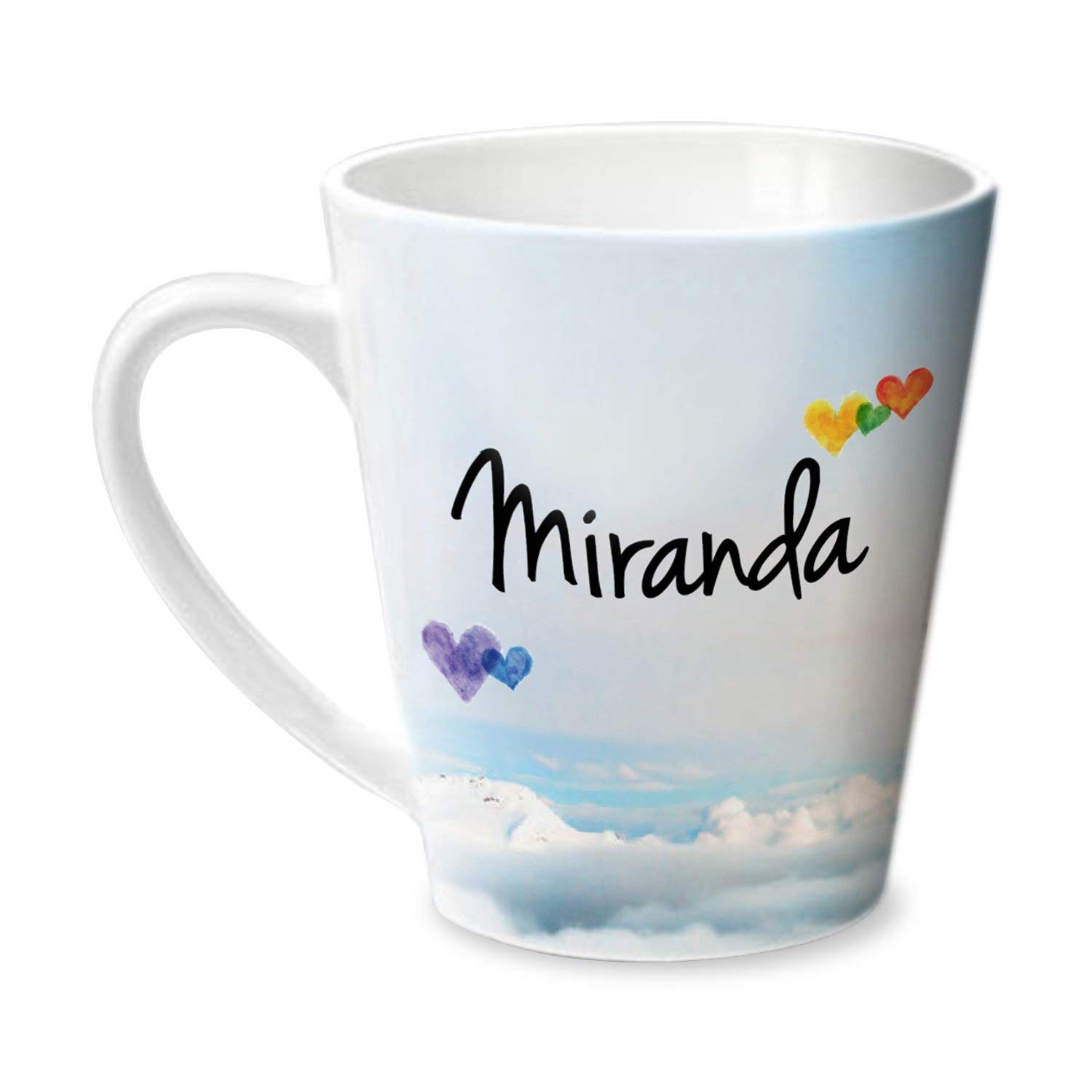 Hot MuggsSimply Love You Miranda Conical Personalised Name Ceramic, 315ml, 1 Unit