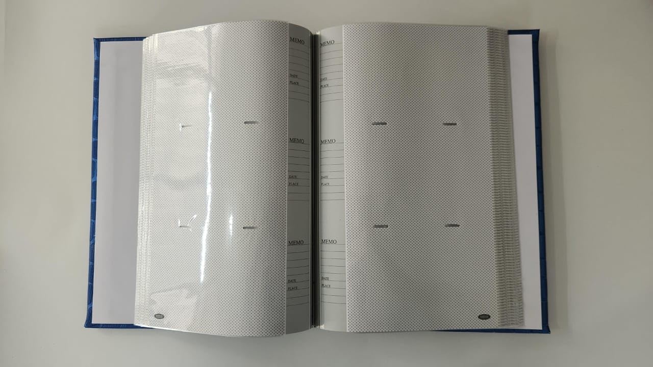 Makhijani Albums Rexine Photo Album (22.8 x 6 x 33.1 cm, 300 Photos (4x6) Blue)