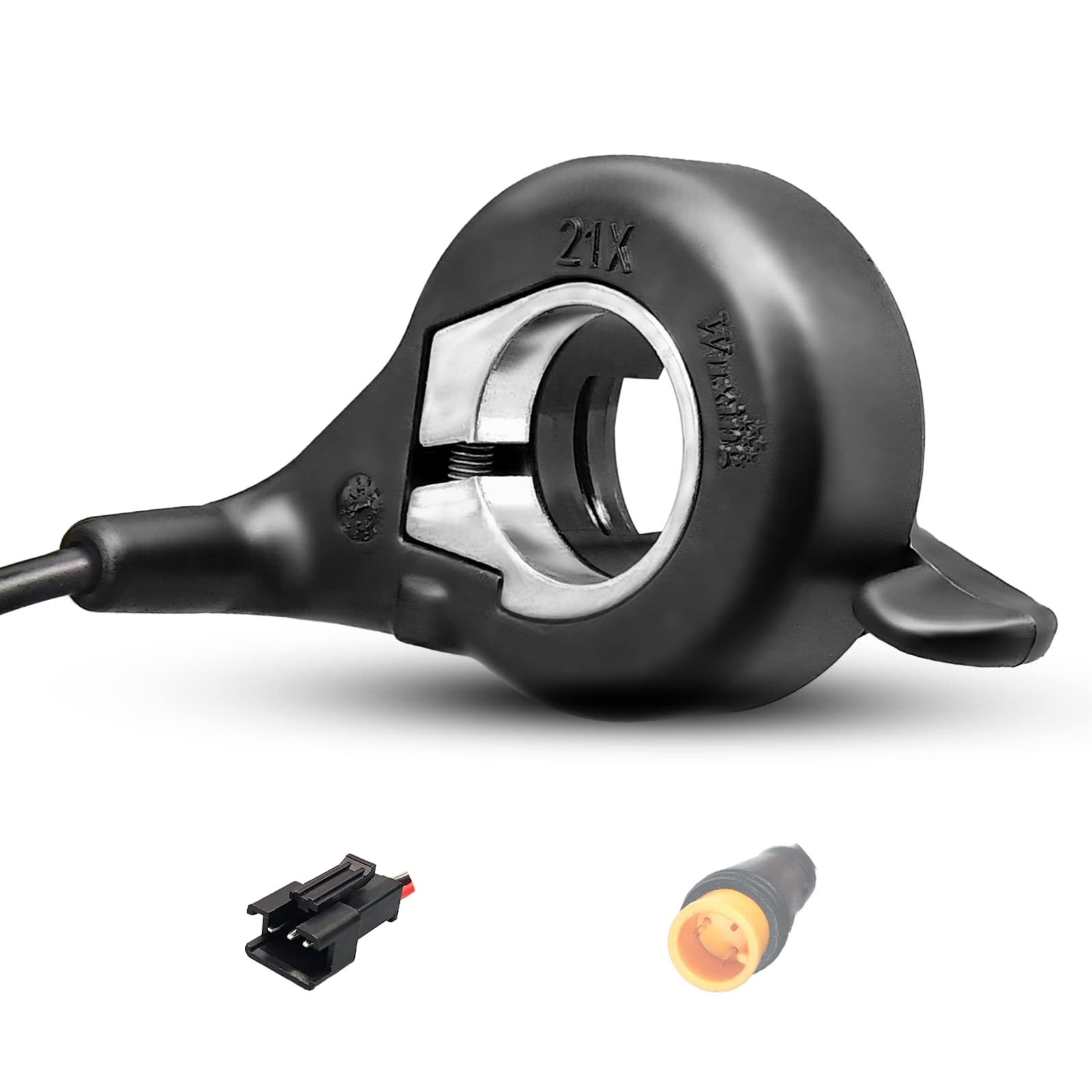 Electric Bicycle FT-21X Thumb Throttle Right Handle Finger Throttle，Speed Control for Ebike E Scooter Accessories Part,Compatible with 24V 36V 48V 60V 72V Lithium Batteries