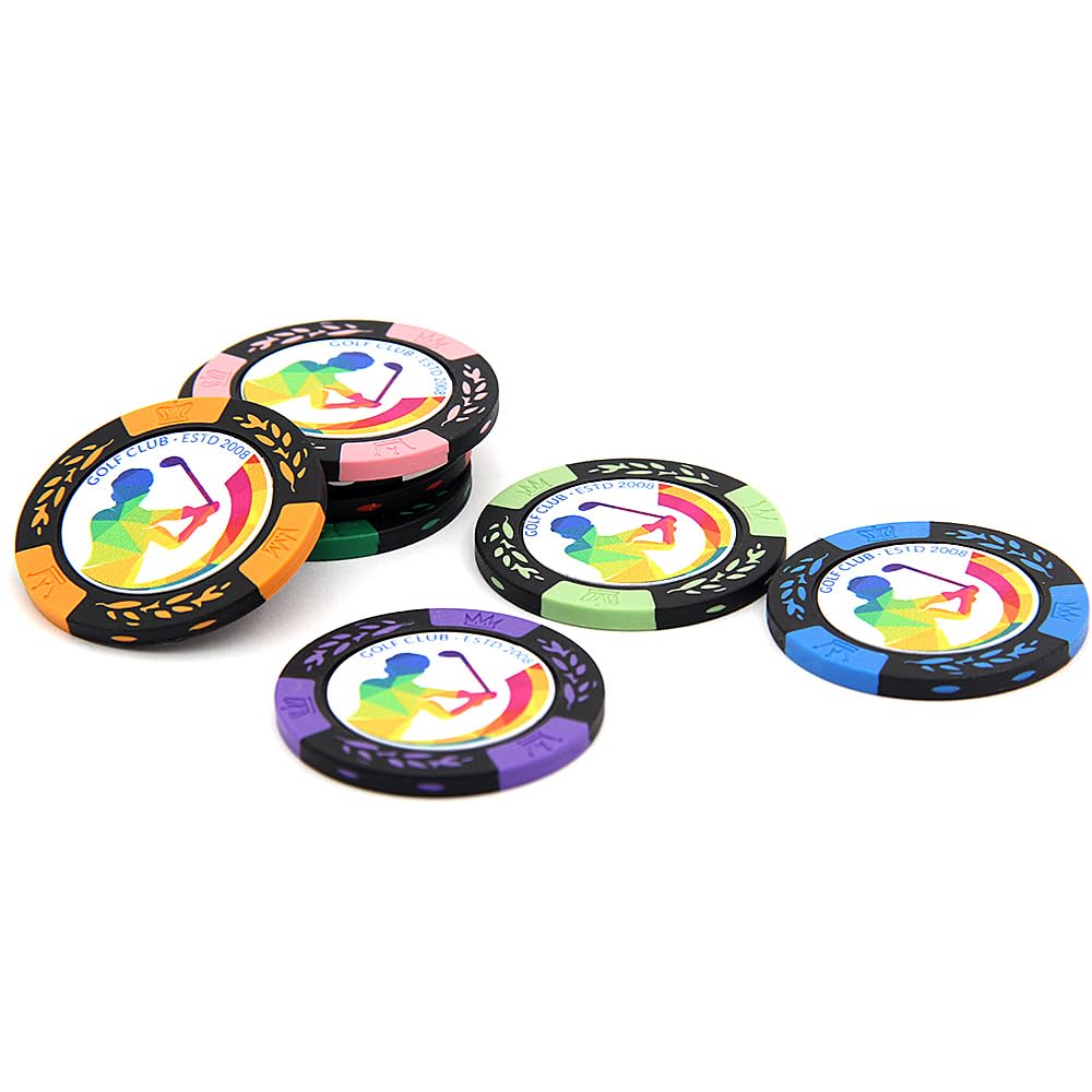 100 Premium Clay Poker Chips, personalisieren Sie Ihr Bild und Text, 11,5 g Casino Chips für Texas Hold'em, Blackjack Glücksspiel (weiß)