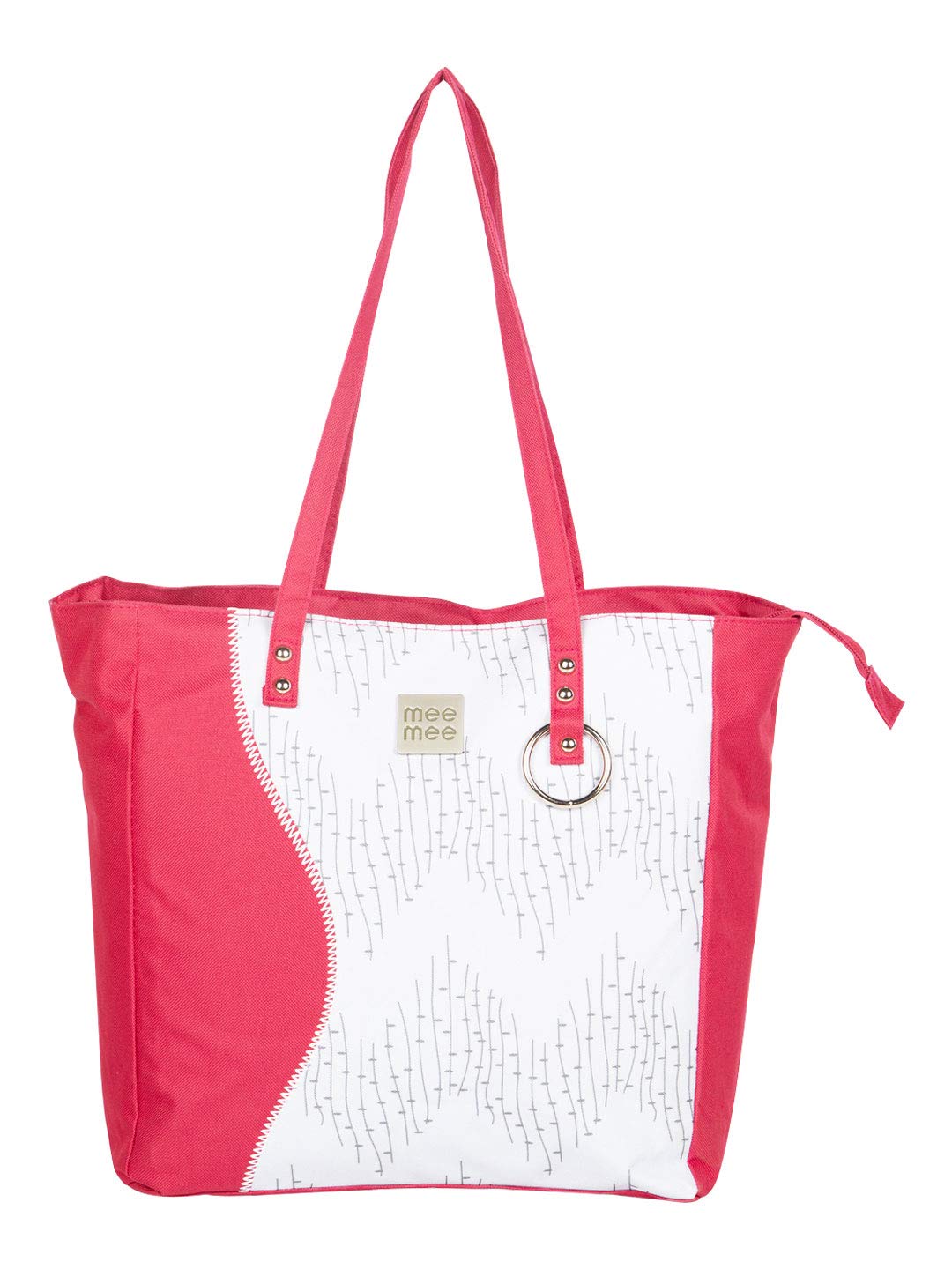 Mee MeeBaby Nursery Diaper Handbag for Moms with Bottle Warmer and Changing Mat, Red