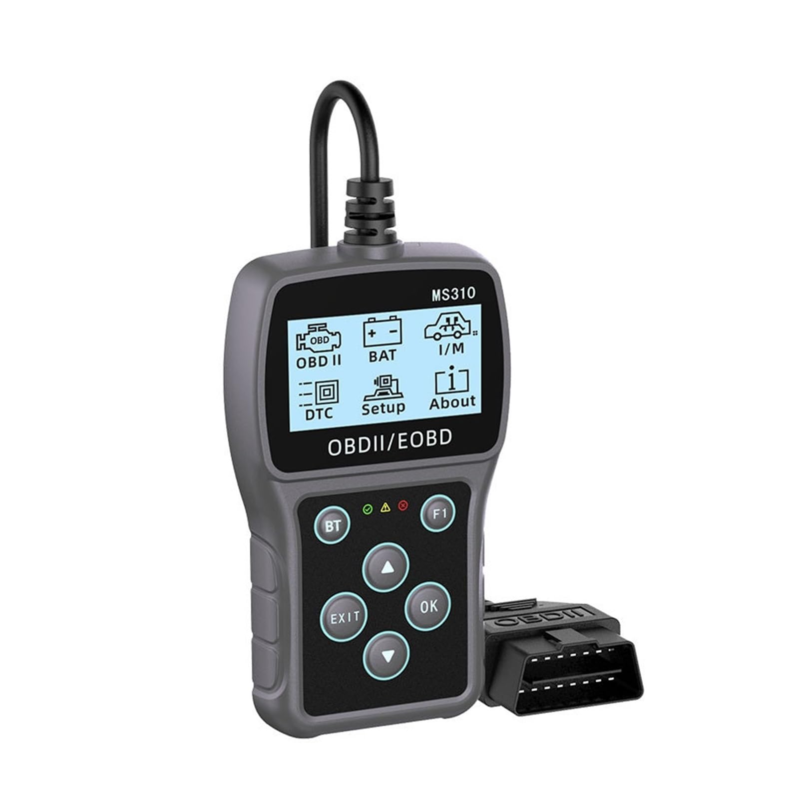 Multi-Lingue Leggi Le Informazioni del Veicolo OBDII Scanner Veicolo OBD2 2 Pezzi Lettore di codice MS310 Strumento scansione diagnostica for Auto Funziona for,Facile da Usare