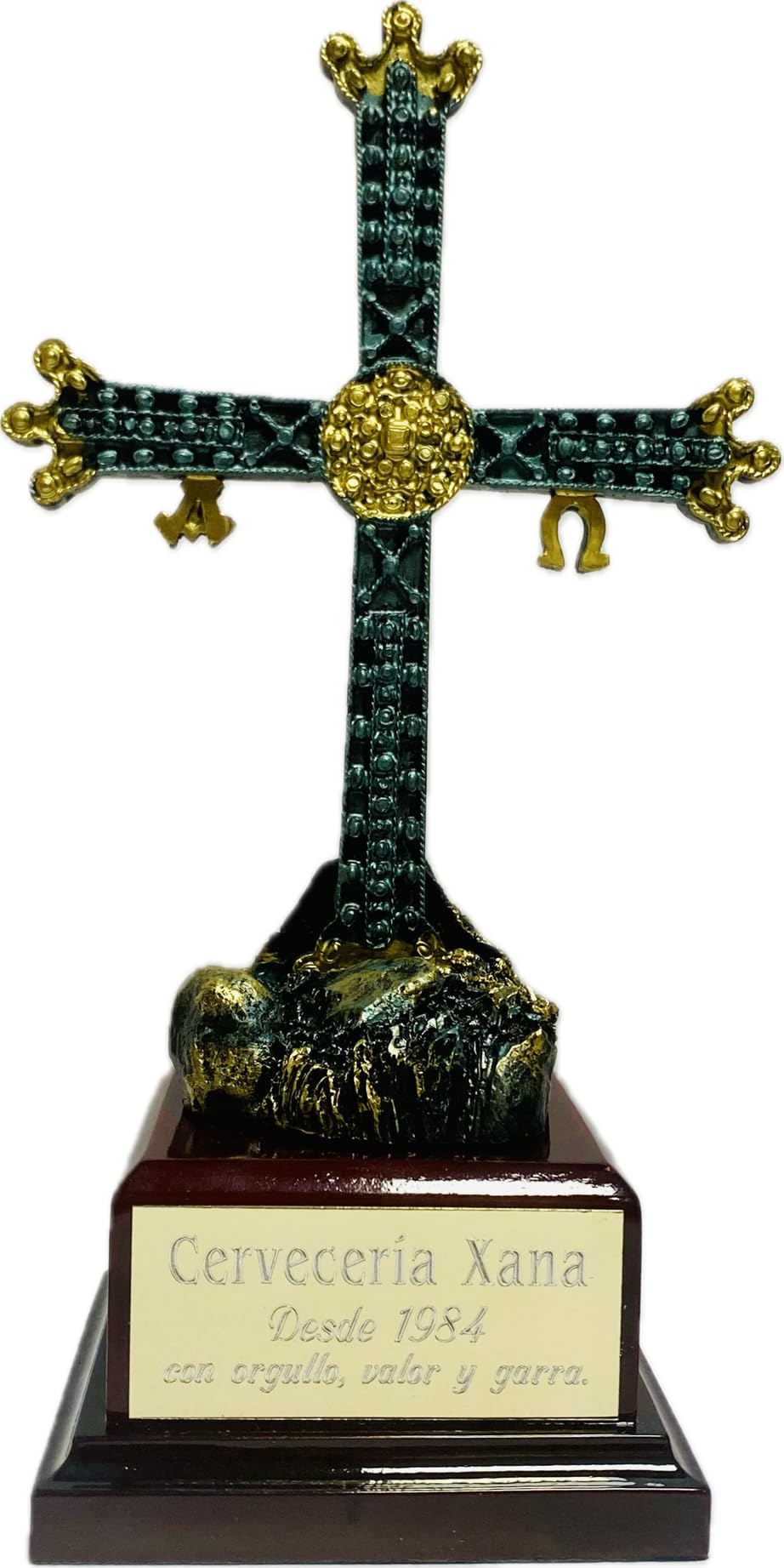 RegalosDeBodaOnline Figura cruz de la victoria asturiana o cruz de los ángeles personalizada, regalos típicos de Asturias