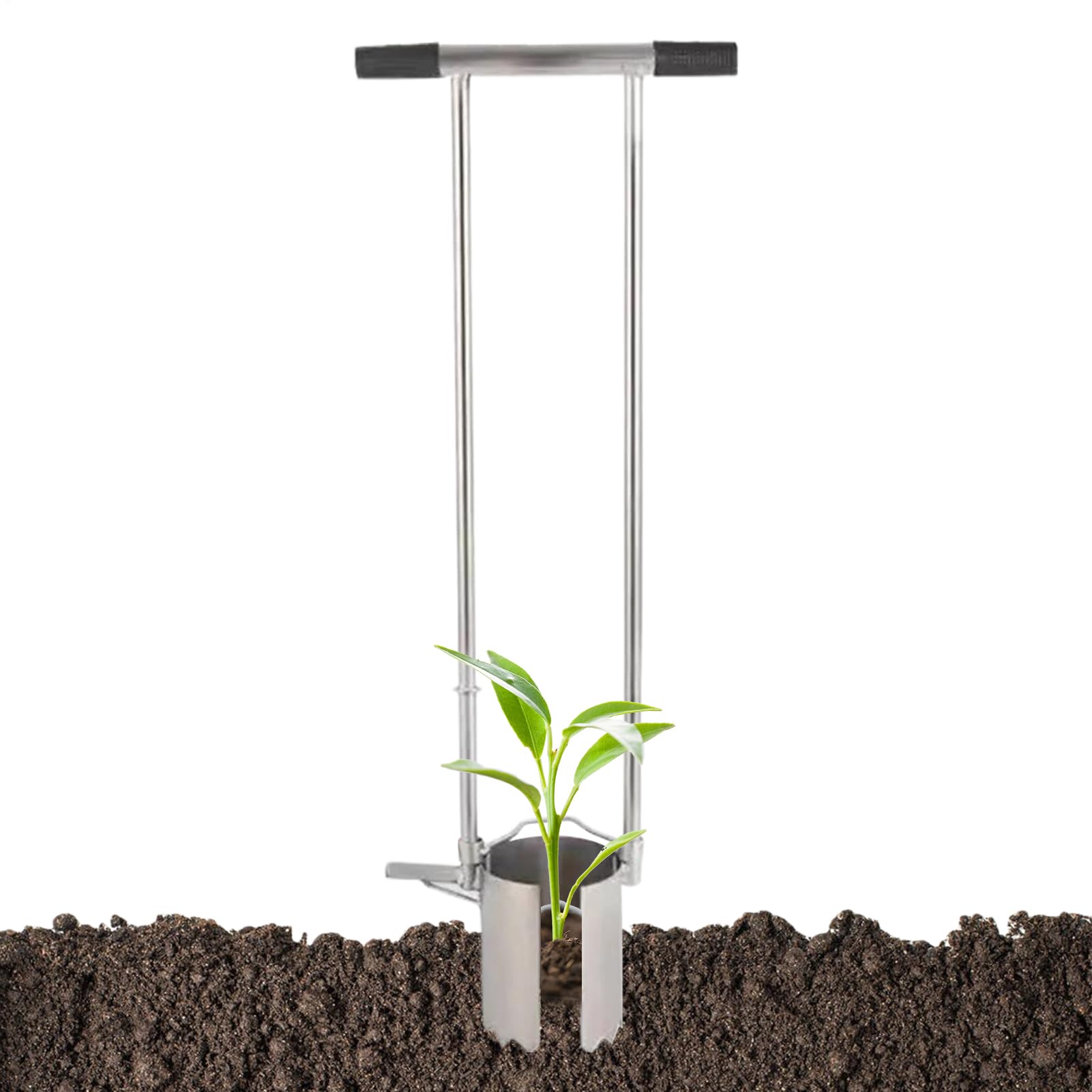 Utensile per piantare bulbi con manico lungo, trapianto da giardinaggio | con diserbante manuale, robusto strumento per piantare con manico lungo, ideale per verdure, fiori, bulbi, cura del giardino