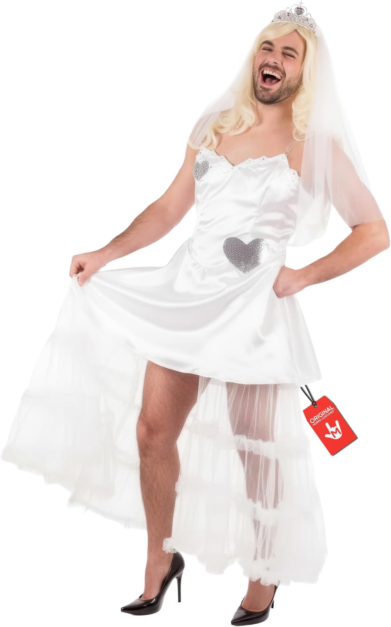 Bride Mens Fancy Dress Costume, Funny Costumes for Men, Bride Halloween Costume, Halloween Costumes for Men