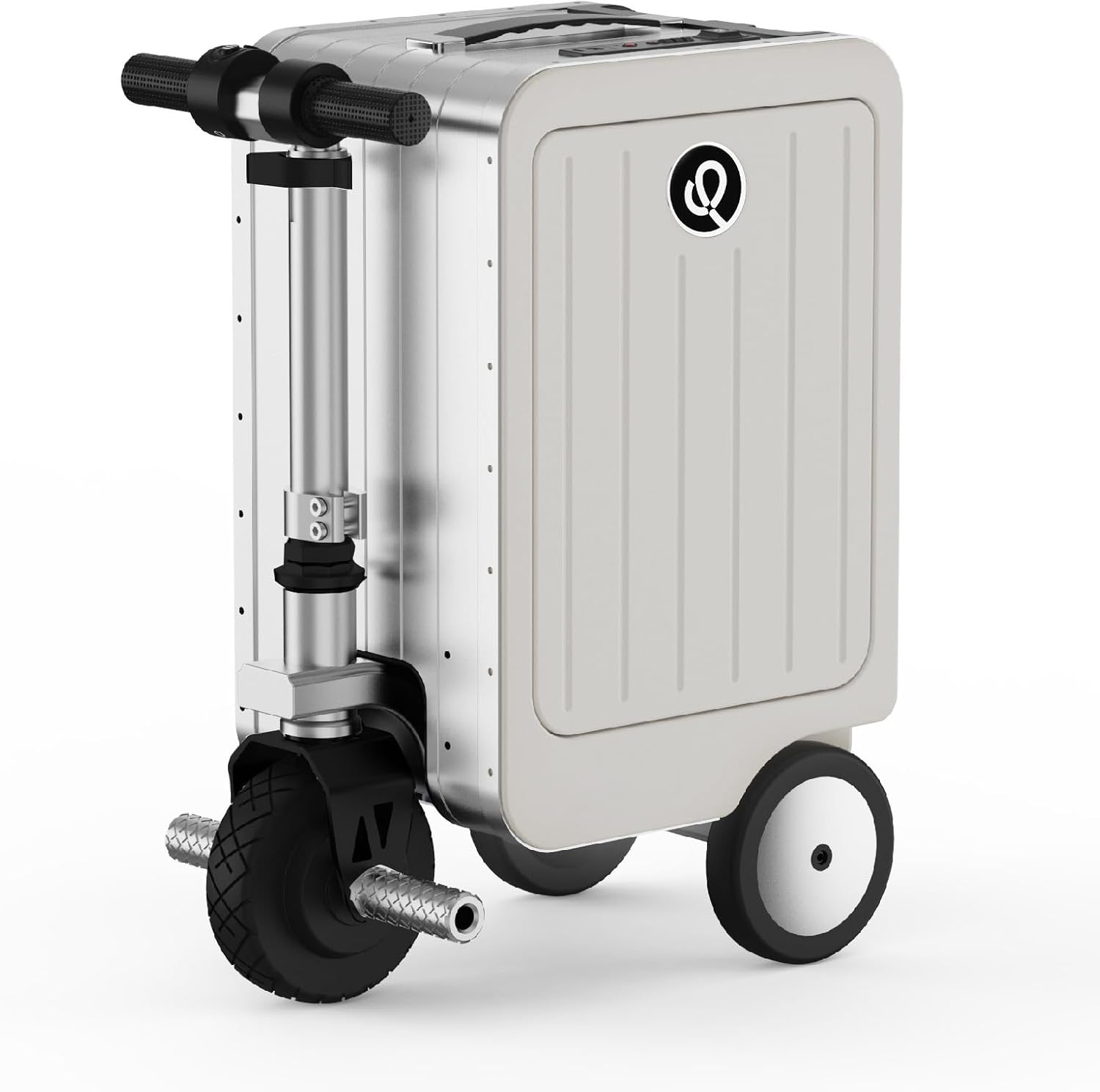 Electric Scooter Suitcase Smart Rideable Luggage 20" Motorized Suitcase Zipperless Carry-On Luggage for Travel, USB Port & TSA Lock