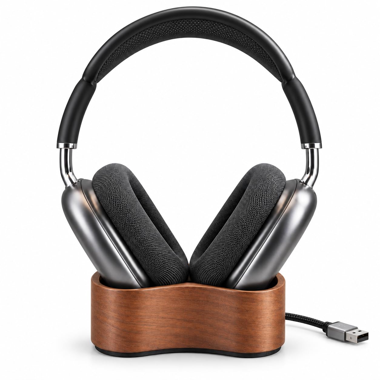 AirPods Max (USB-C) スターライト ＋ 専用充電スタンドセット Amazon | QELVARO 充電スタンド AirPods Max、USB-C & Lightning磁気